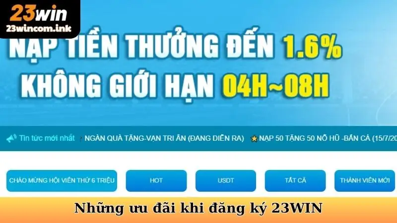 Đăng ký 23WIN và nhận quà lần đầu cực kỳ giá trị 5 Hướng Dẫn Đăng Ký Và Đăng Nhập 23win