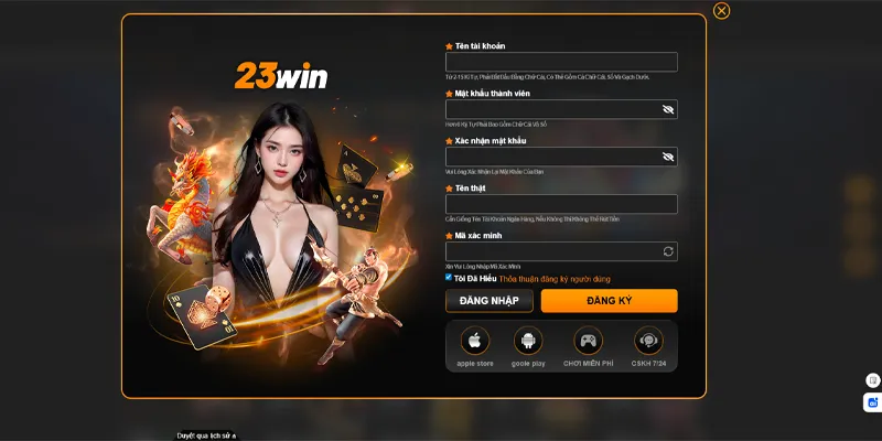 23WIN ⚜️ Link Trang Chủ 23win.com #1 Châu Á | Đăng ký +233K 41 Click vào đăng ký và điền thông tin theo yêu cầu 23WIN