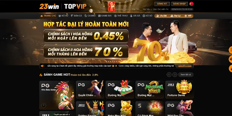 23WIN ⚜️ Link Trang Chủ 23win.com #1 Châu Á | Đăng ký +233K 40 Vào trang chủ 23WIN